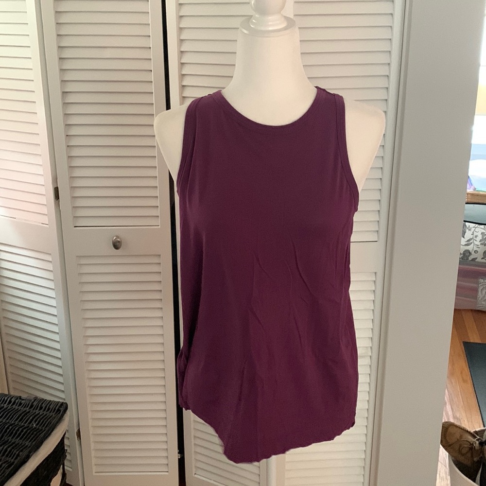 Eggplant purple sleeveless loft top